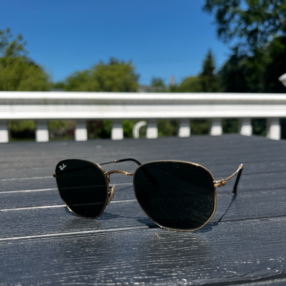 Ray-Ban Gold and Black Sunglasses
